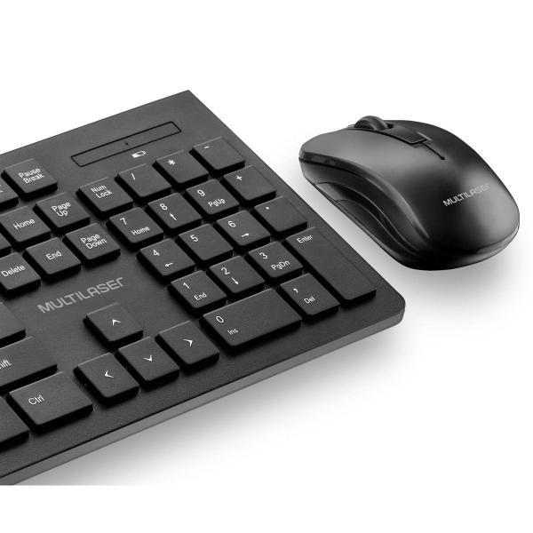 Imagem de Teclado E Mouse Wireless Sem Fio Slim 2.4gz Tc212 Preto Multilaser