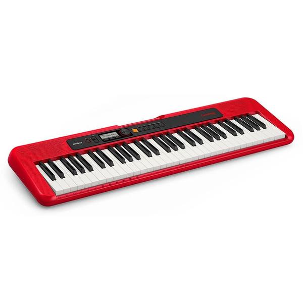 Imagem de Teclado eletrônico Casio com display LCD, 61 teclas e 77 ritmos - Vermelho