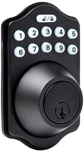 Imagem de Teclado eletrônico Deadbolt Door Lock Amazon Basics Matte Bla