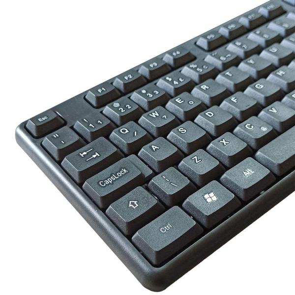 Imagem de Teclado Exbom BK-103 QWERTY Português Brasil Cor Preto Home Office/Escritório