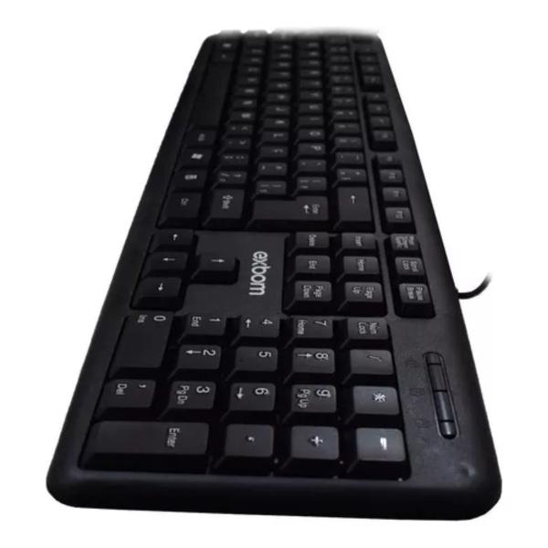 Imagem de Teclado Exbom Padrão Abnt2 Com Fio USB P/ Pc Notebook Bk-102