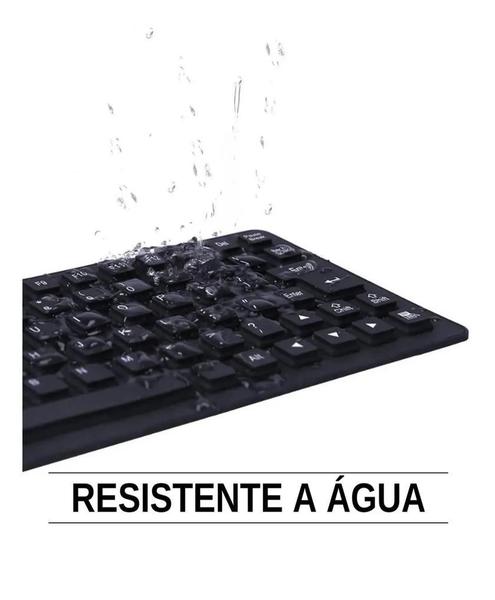 Imagem de Teclado Flexível De Silicone Usb Dobrável - Notebook Pc Tab