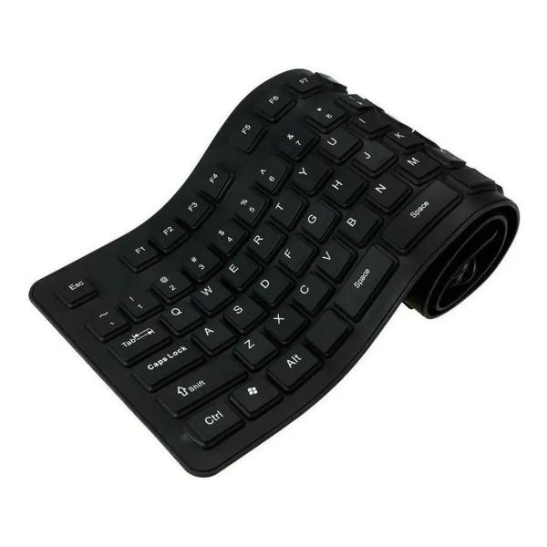 Imagem de Teclado Flexível De Silicone Usb Dobrável Notebook Pc Tablet