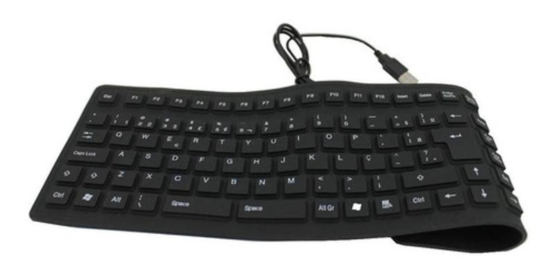 Imagem de Teclado Flexível De Silicone Usb Dobrável Notebook Pc Tablet