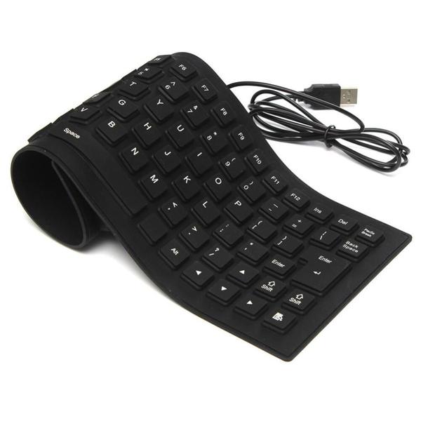 Imagem de Teclado Flexível De Silicone Usb Dobrável Notebook Pc Tablet