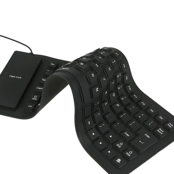 Imagem de Teclado Flexível De Silicone Usb Dobrável Resistente Agua