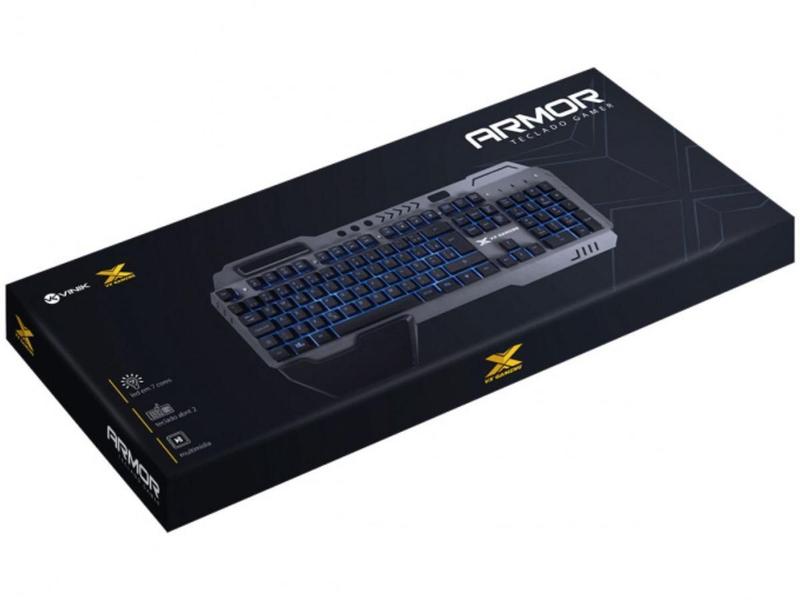 Imagem de Teclado Gamer Barato Abnt2 Estrutura Membrana Apoio Pulso