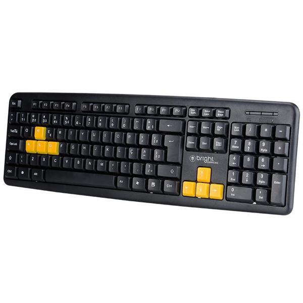 Imagem de Teclado Gamer Basic USB Qwerty Abnt2 Preto 551 Bright