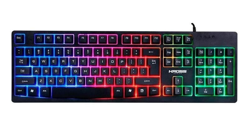 Imagem de Teclado Gamer C/ Fio Kross Njord Membrana Led Rgb Ke-kg105