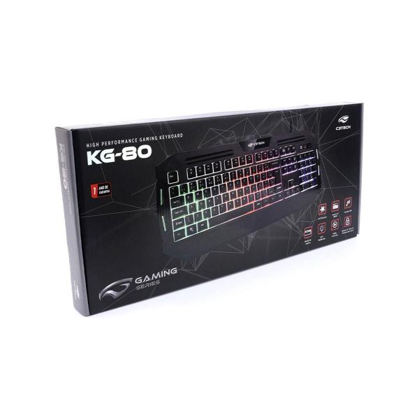 Imagem de Teclado Gamer C3Tech Kg-80Bk, Usb, Abnt2, Rgb