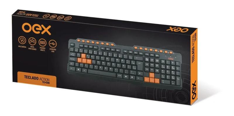 Imagem de Teclado Gamer Com Fio Usb Pr/lr - Action Oex Tc200 Gamer