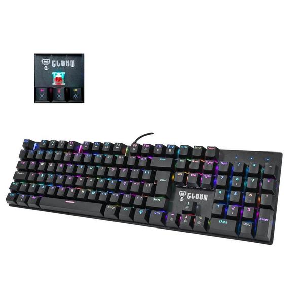 Imagem de Teclado Gamer Com Led Clanm Tk87 Mecanico