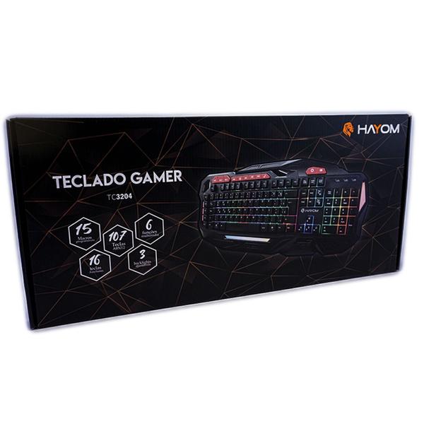 Imagem de Teclado Gamer Com Led Semi Mecânico USB - Hayom TC3204