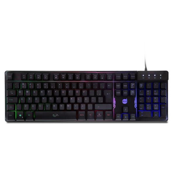 Imagem de Teclado Gamer Dazz Rapid Fire Revolution, Rainbow, ABNT2 - 625203