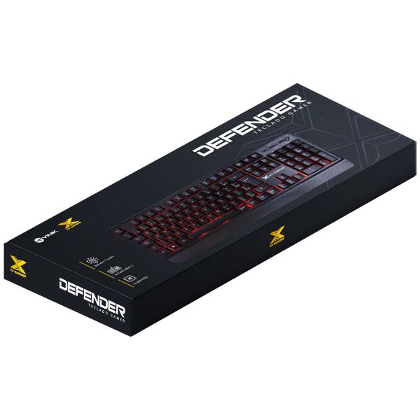 Imagem de Teclado Gamer Defender Abnt2 Multimidia Led 7 Cores 1.8 Metros Usb - Gt300