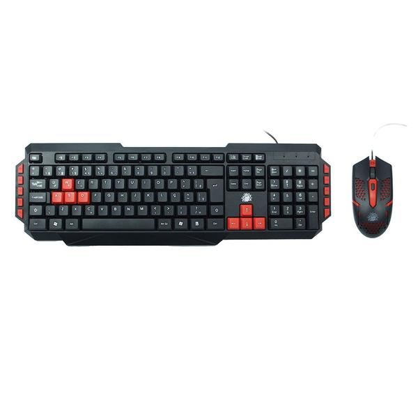 Imagem de  Teclado Gamer e Mouse Gamer com fio usb