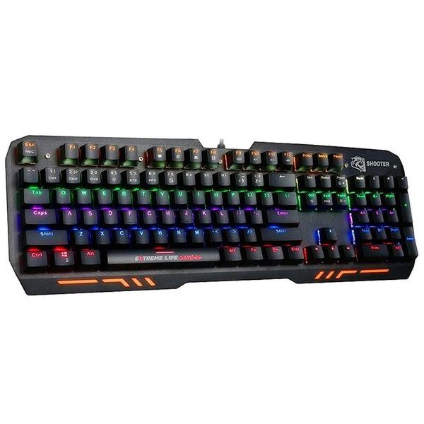 Imagem de Teclado Gamer Elg Shooter TGMS Mecanico Switches Cherry Blue Anti-Ghosting Portugues