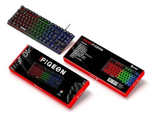 Imagem de Teclado Gamer Evolut Pigeon Tkl Rainbow Semi-mecânico