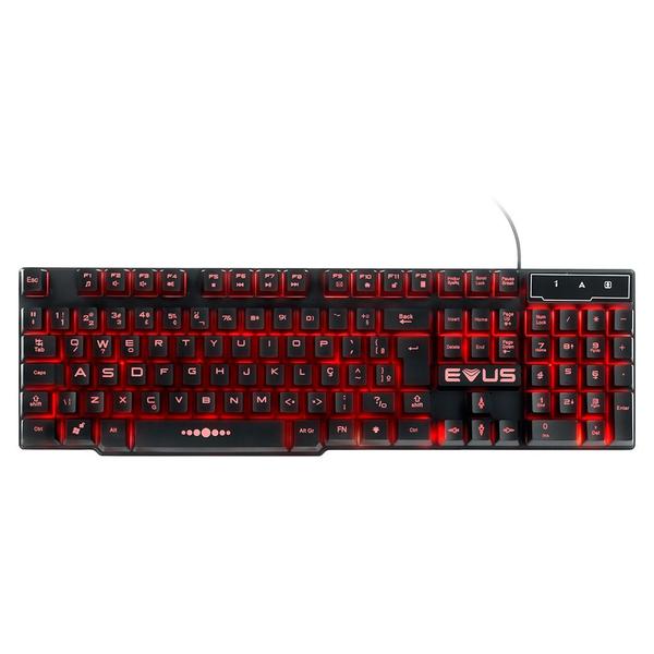 Imagem de Teclado Gamer EVUS Thunder TC-05 com LED ABNT2