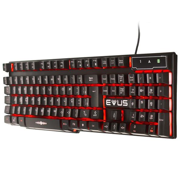 Teclado Gamer Evus Thunder Tc-05 Com Led Abnt2 Imagem de Teclado Gamer Evus Thunder Tc-05 Com Led Abnt2