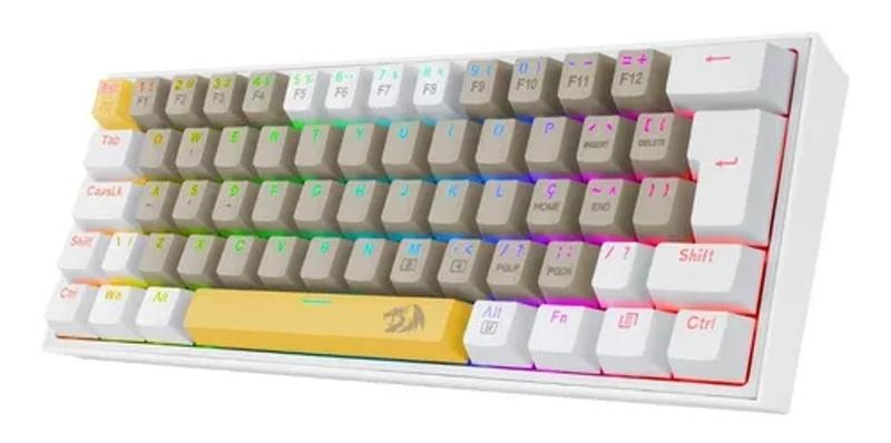 Imagem de Teclado Gamer Fizz K617Rgb-Yl Gy Wt Rgb Switch Brown Amarelo