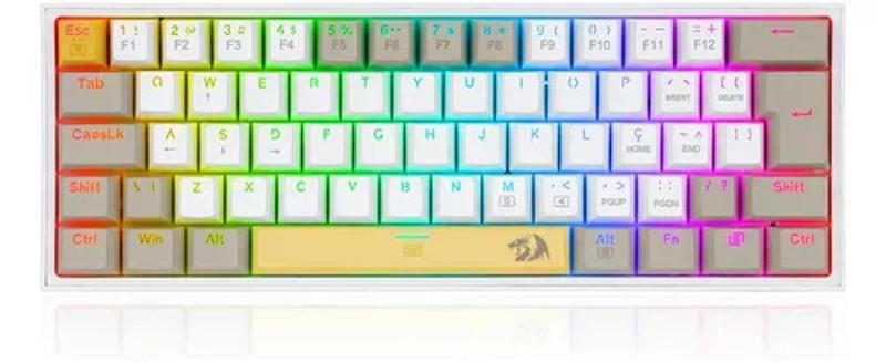 Imagem de Teclado Gamer Fizz K617Rgb-Yl Wt Gy Rgb Switch Brown Amarelo