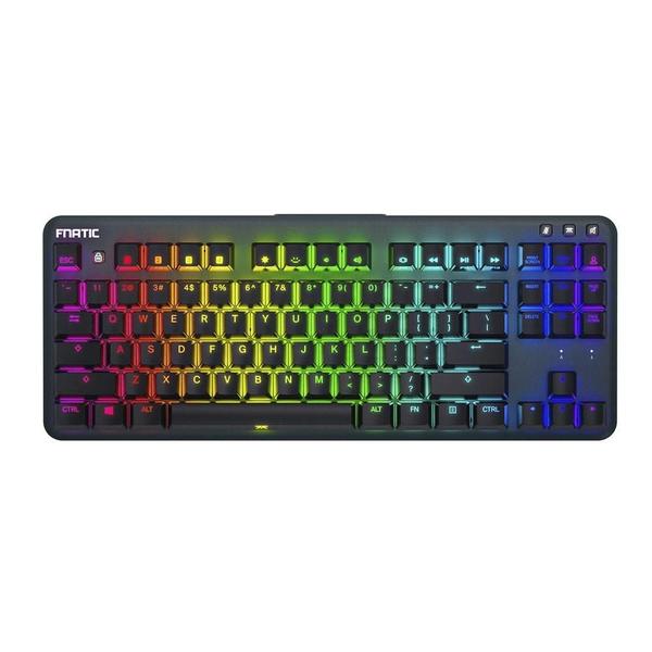 Imagem de Teclado Gamer Fnatic MiniStreak Silent, RGB, USB, US, Preto - C-KB0002