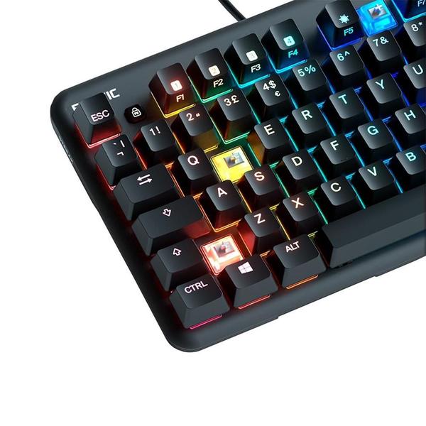 Imagem de Teclado Gamer Fnatic MiniStreak Speed, RGB, USB-C Removível, US, Preto - C-KB0002