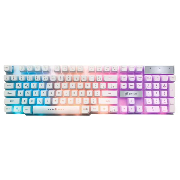 Imagem de Teclado Gamer Force X TC201 Oex Rainbow Branco