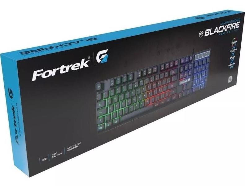 Imagem de Teclado gamer fortrek blackfire preto multimidia new edition