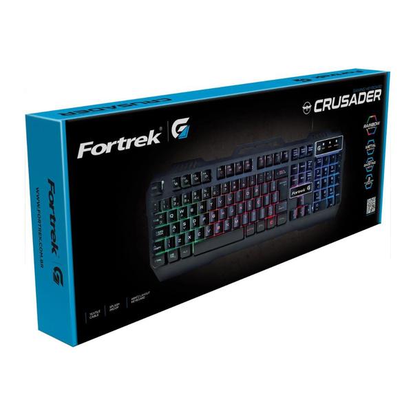 Imagem de Teclado Gamer Fortrek Crusader RGB Preto