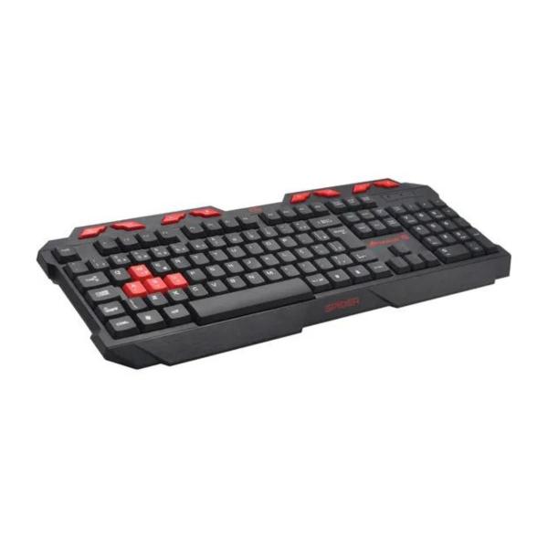 Imagem de Teclado Gamer Fortrek GK706 Spider USB ABNT2 Plug & Play Preto/Vermelho