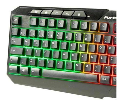 Imagem de Teclado Gamer Fortrek Spider Black Rgb Abnt2 Preto 75853