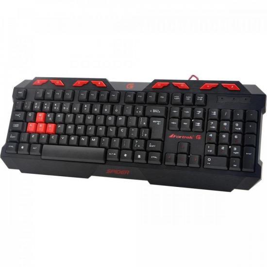 Imagem de Teclado Gamer Fortrek Spider GK706 Preto/Vermelho F002