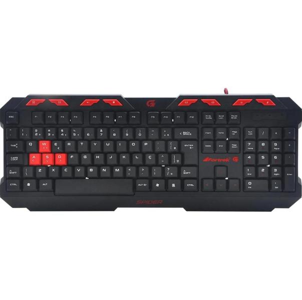 Imagem de Teclado Gamer Fortrek Spider GK706 Preto/Vermelho