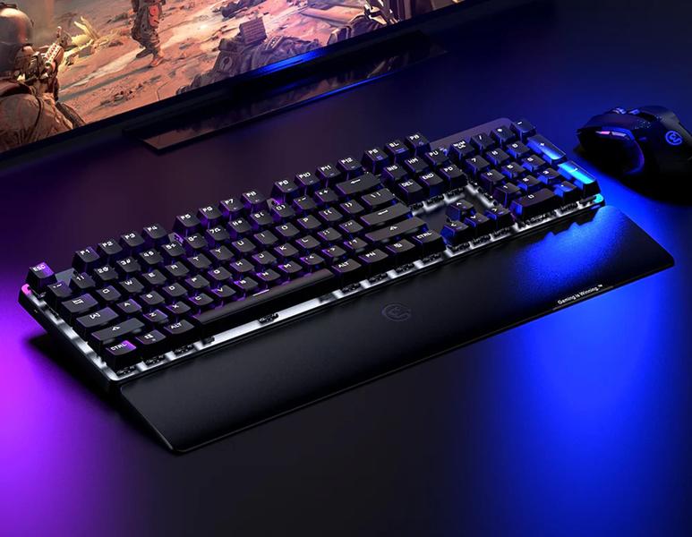 Imagem de Teclado Gamer Gamesir Mecânico GK300 Preto Switch Ttc Azul wi-fi 2.4ghz, bluetooth 4.1