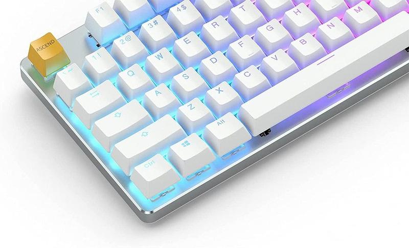 Imagem de Teclado Gamer Glorious Glo-GMMK-TKL-BRN-W RGB Branco - com Fio (Ingles)