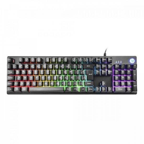 Imagem de Teclado Gamer HP K500F USB Preto RGB