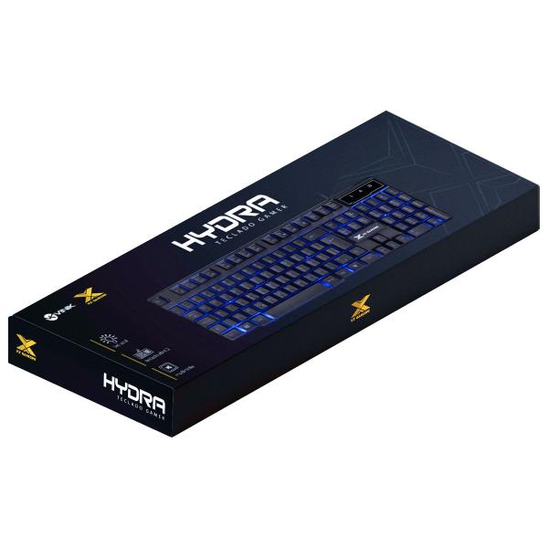 Imagem de Teclado Gamer Hydra 107 Teclas + 12 Multimídia Com Led Azul Sensacao Tecla Mecanica - Gt700