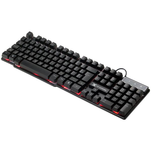 Imagem de Teclado Gamer Hydra 107 Teclas + 12 Multimídia Com Led Vermelho Sensacao Tecla Mecanica - Gt702