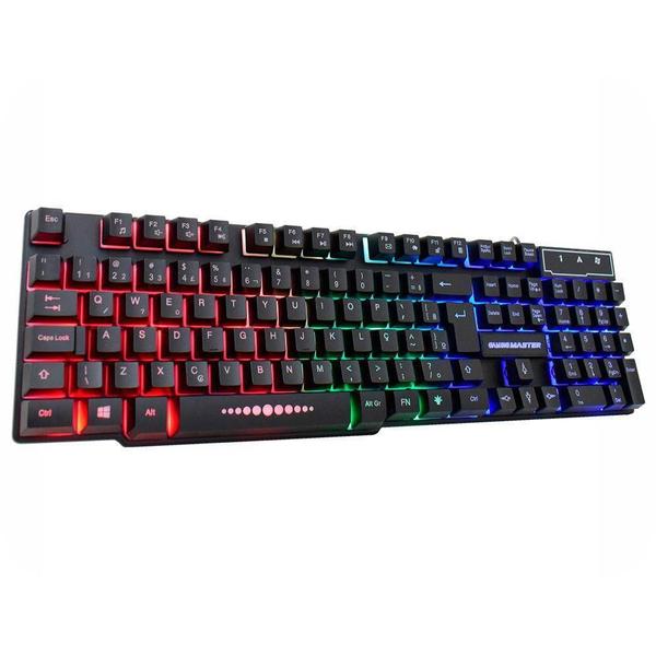 Imagem de Teclado Gamer  K-MEX Km-5228 Rainbow Anti Ghosting ABNT2