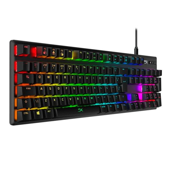 Teclado Gamer Kingston Hyperx Alloy Origins / RGB - Preto (HX-KB6BLX-BR) Imagem de Teclado Gamer Kingston Hyperx Alloy Origins / RGB - Preto (HX-KB6BLX-BR)