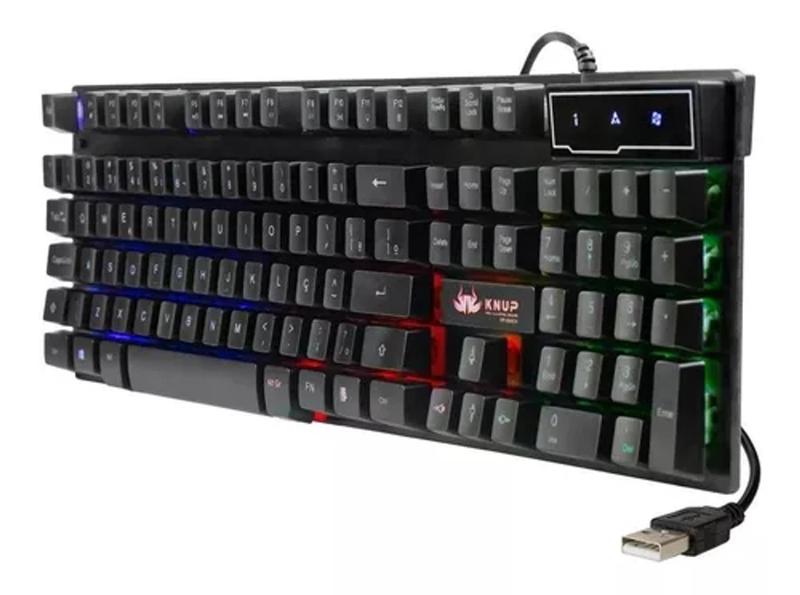 Teclado Gamer Knup Kp-2043/a Qwerty Português Brasil Imagem de Teclado Gamer Knup Kp-2043/a Qwerty Português Brasil