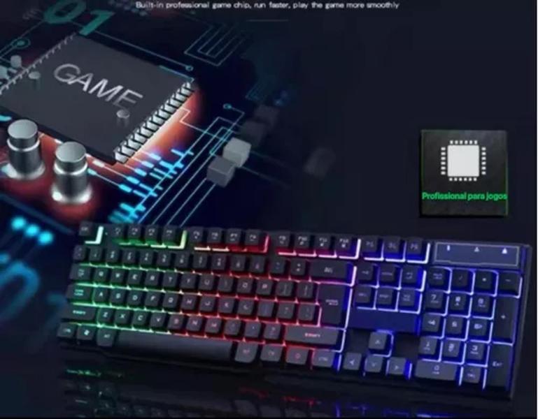 Teclado Gamer Knup Kp-2043/a Qwerty Português Brasil Imagem de Teclado Gamer Knup Kp-2043/a Qwerty Português Brasil