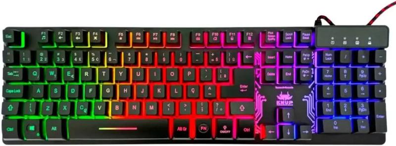 Teclado gamer knup kp-tm009 semi-mecânico led Imagem de Teclado gamer knup kp-tm009 semi-mecânico led