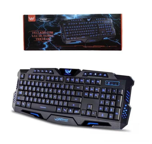 Teclado Gamer Luz Fundo Tricolor A-GK200 Altomex - AltomexR Imagem de Teclado Gamer Luz Fundo Tricolor A-GK200 Altomex