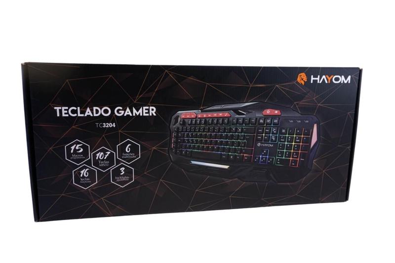 Imagem de Teclado Gamer Luz Led - Hayom Tc3204