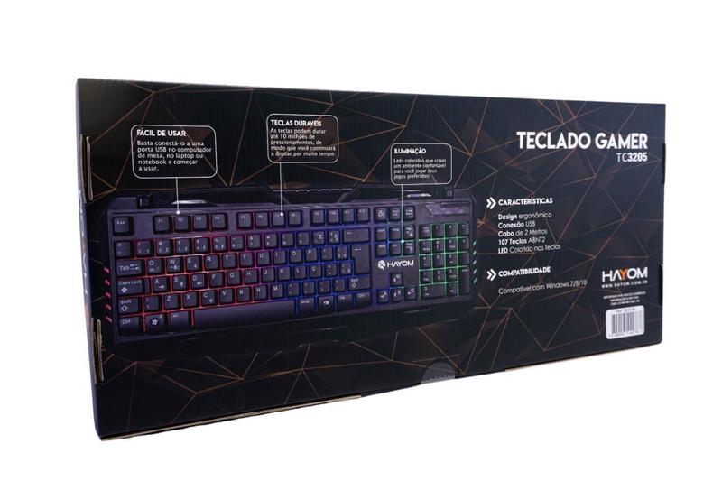 Imagem de Teclado Gamer Luz Rgb - Hayom Tc3205