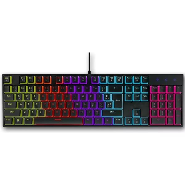 Imagem de Teclado Gamer Mecanico Abnt2 Iluminação Rgb Dawn Blue Switch Evolut EG214