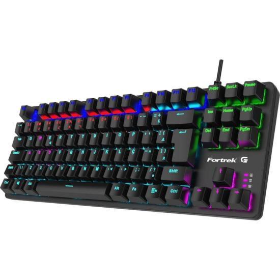 Imagem de Teclado Gamer Mecânico BLACK HAWK Compact Fortrek